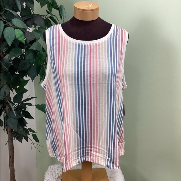 Eddie Bauer colorful striped pattern tank top
Crewneck Woman’s size 1X - Picture 1 of 10